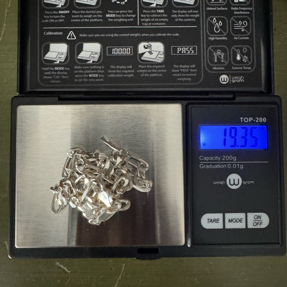 19.35 grams FIGARO CHAIN .925 STERLING SILVER 16” 5MM BRAND NEW unisex - Picture 4 of 5